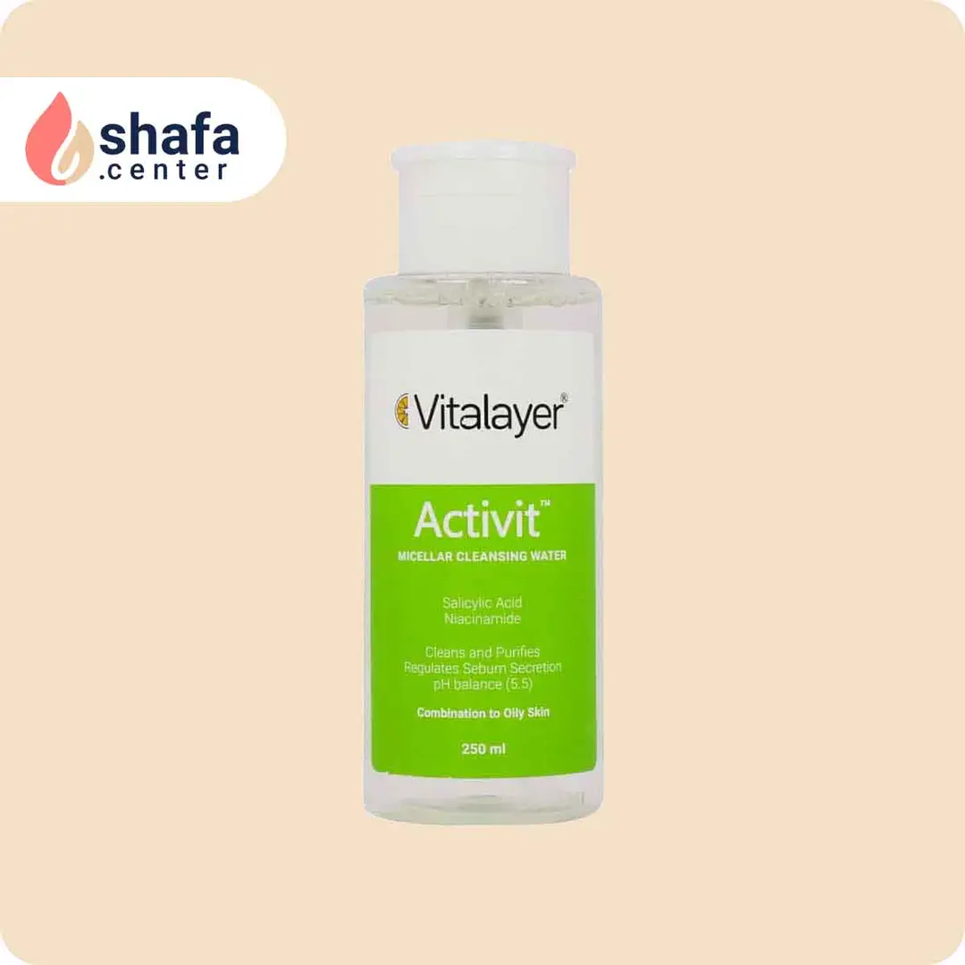 ویتالیر – محلول پاک‌کننده آرایش اکتی‌ویت – مناسب پوست چرب و مختلط – 250 میلی‌لیتر
