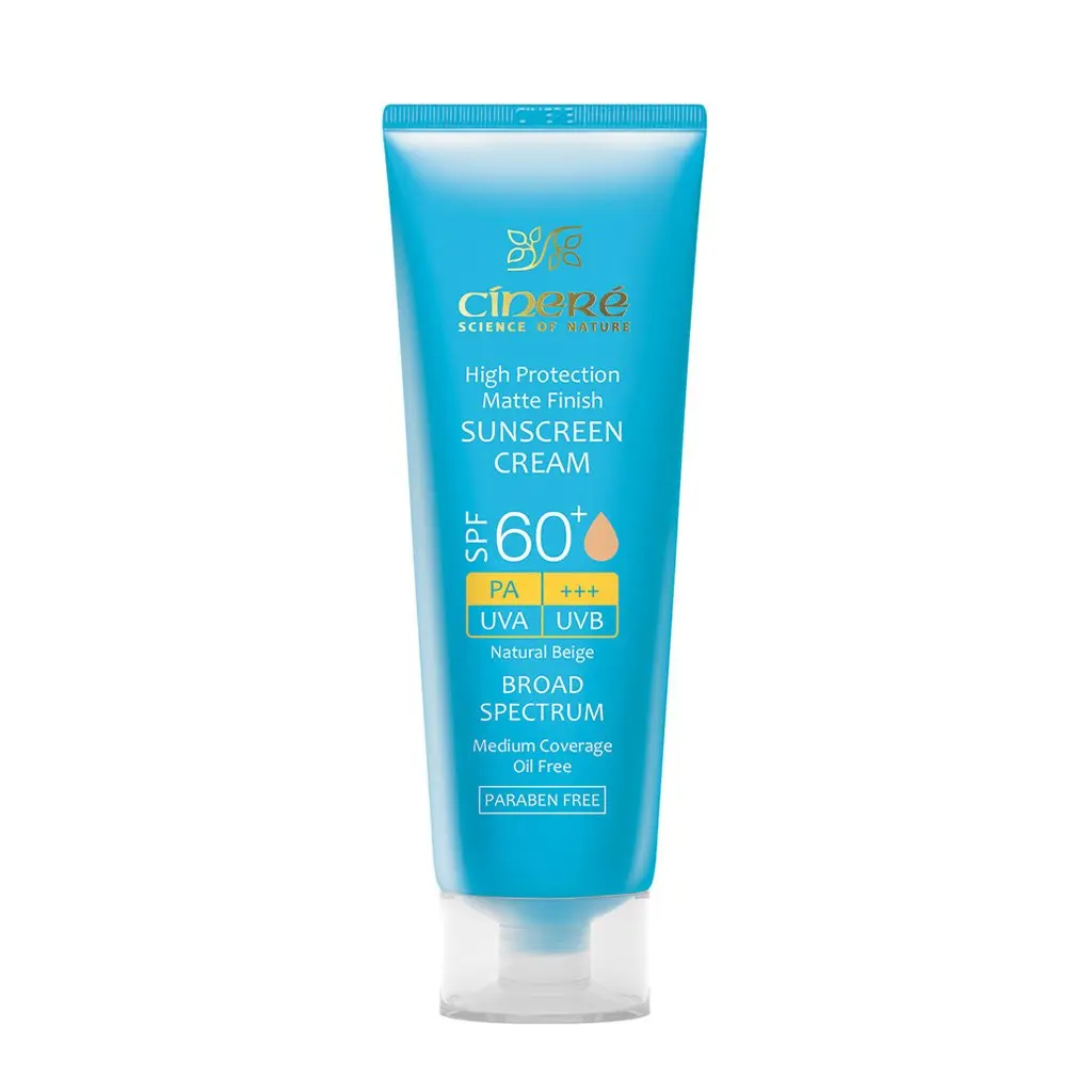 کرم ضد آفتاب رنگی SPF60 فاقد چربی سینره - بژ روشن