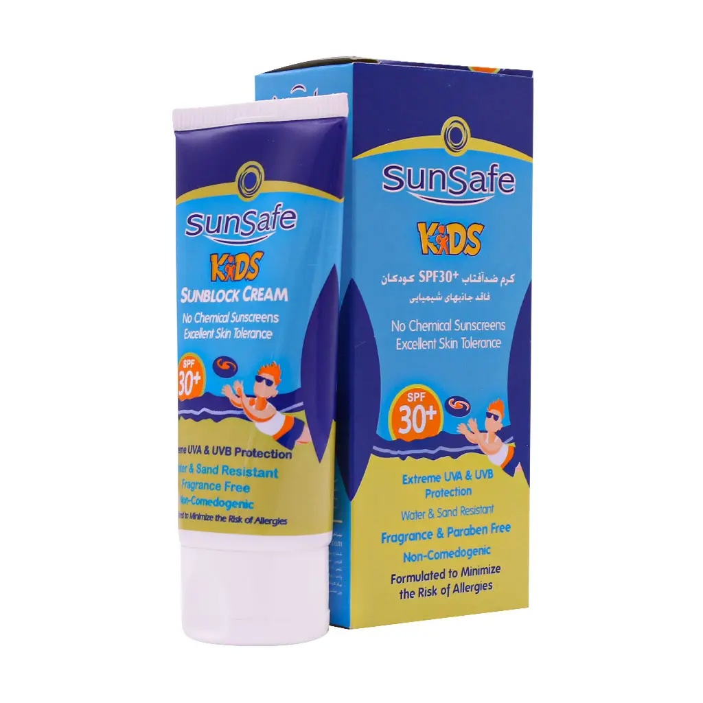 کرم ضد آفتاب کودکان SPF 30 سان سیف - بی رنگ